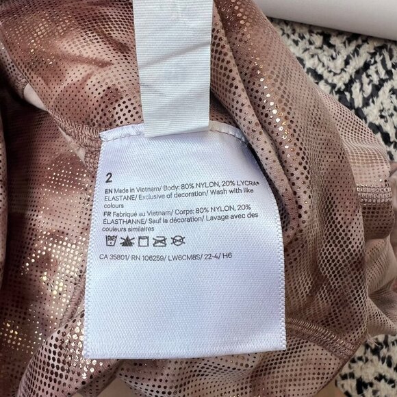 Lululemon Diamond dye metallic print align leggings, Dusty pink, Size 2 A135 - Picture 7 of 7